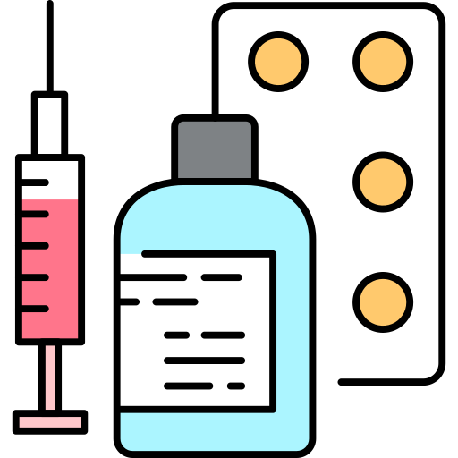 médicament Generic Thin Outline Color Icône