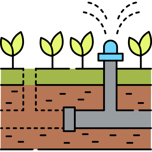 sistema di irrigazione Generic Thin Outline Color icona