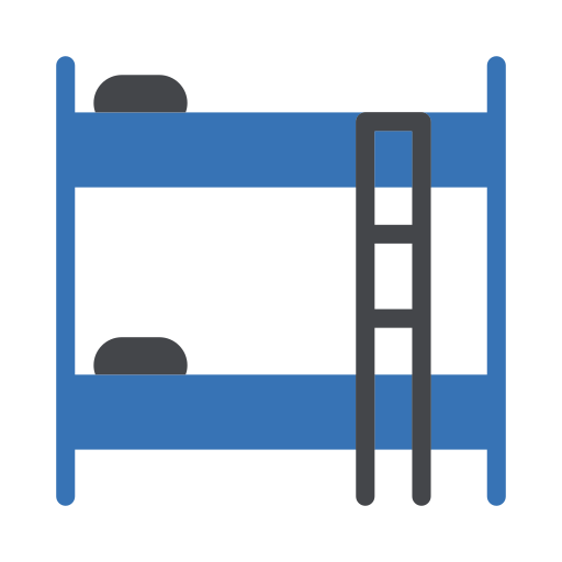 łóżko Vector Stall Flat ikona