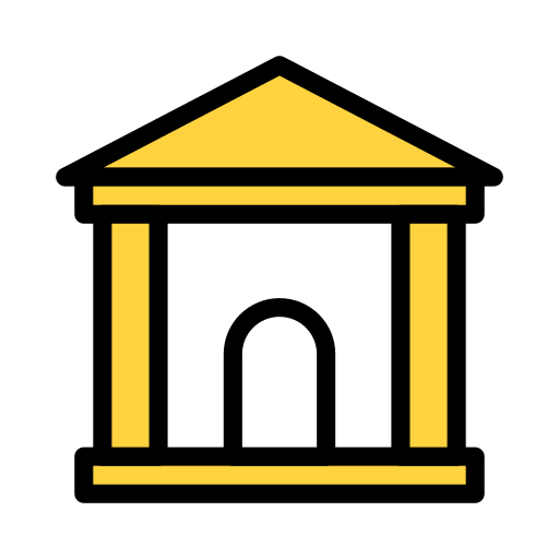 bancario Vector Stall Lineal Color icono