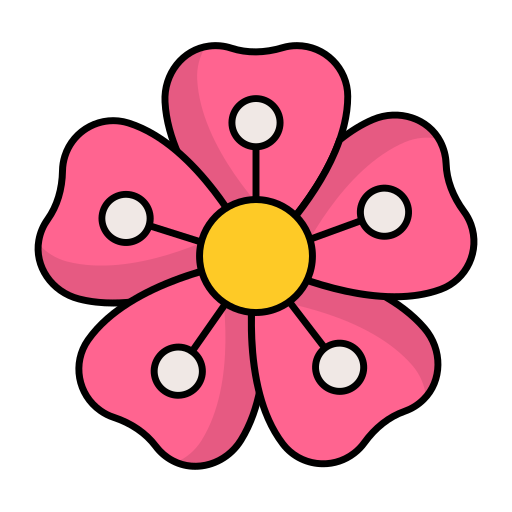 flor de cerezo Generic Thin Outline Color icono