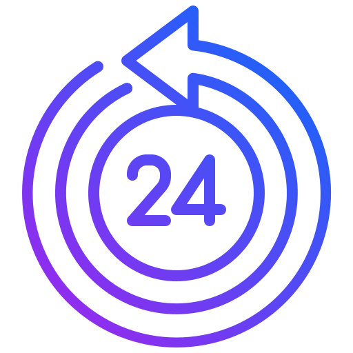 24 stunden support Generic Gradient icon