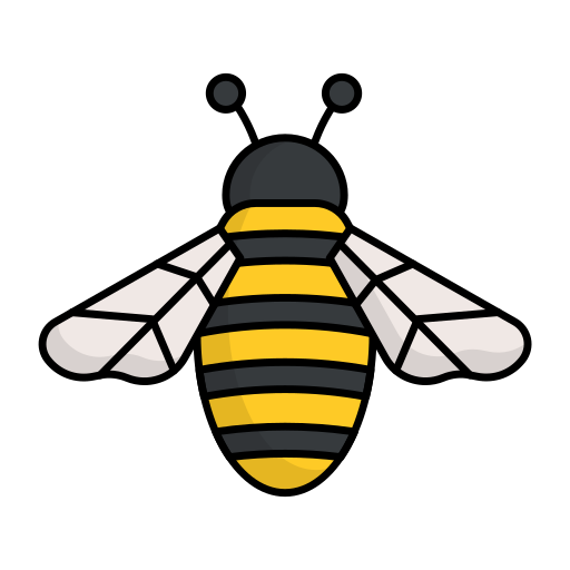 abeja Generic Thin Outline Color icono