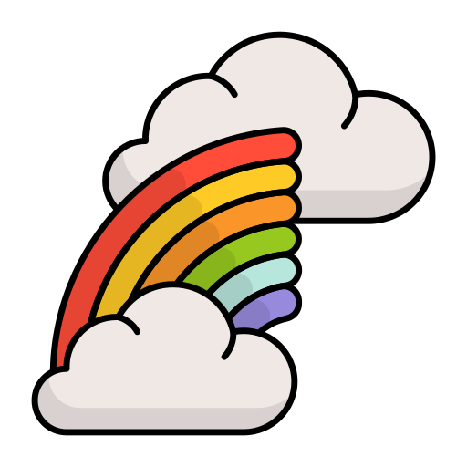 arcoíris Generic Thin Outline Color icono