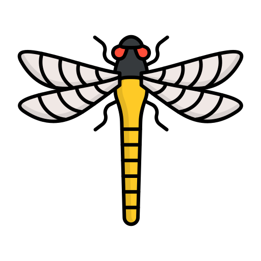 libélula Generic Thin Outline Color Ícone