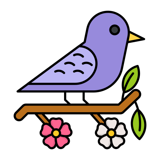 uccello passero Generic Thin Outline Color icona