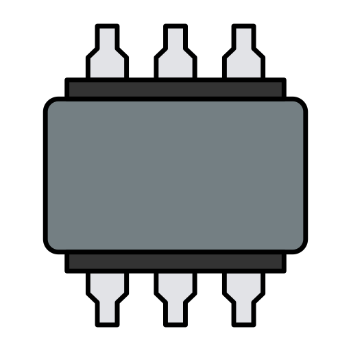 circuito integrato Generic Thin Outline Color icona