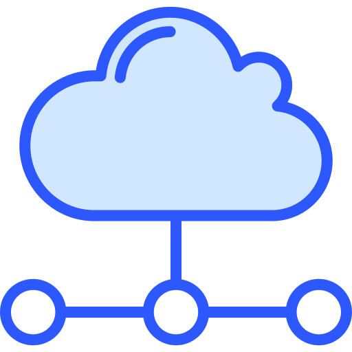 cloud computing Generic Blue icoon