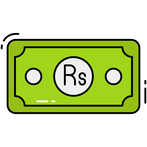 rupie Generic Thin Outline Color icon