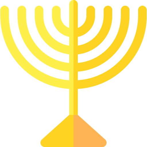 menorah Basic Rounded Flat icona