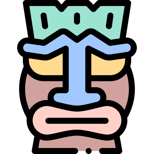 Tiki Detailed Rounded Lineal color icon