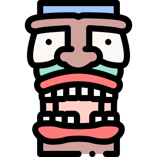 tiki Detailed Rounded Lineal color icon