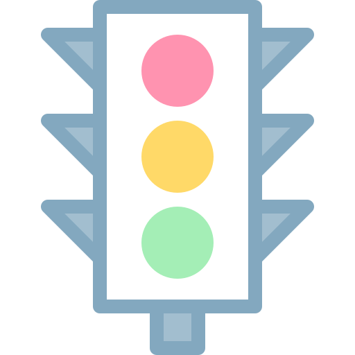신호등 Detailed color Lineal color icon