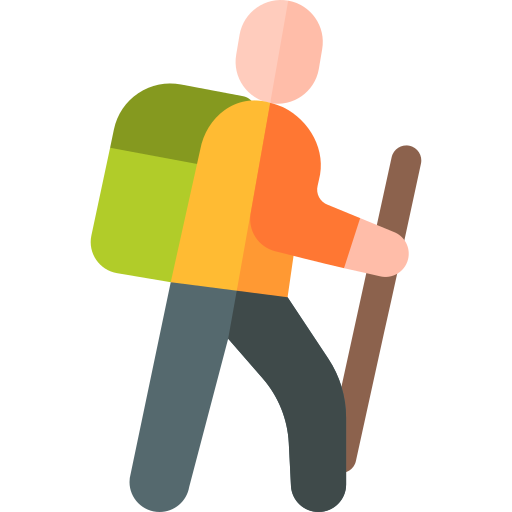 Hiking Basic Rounded Flat icon