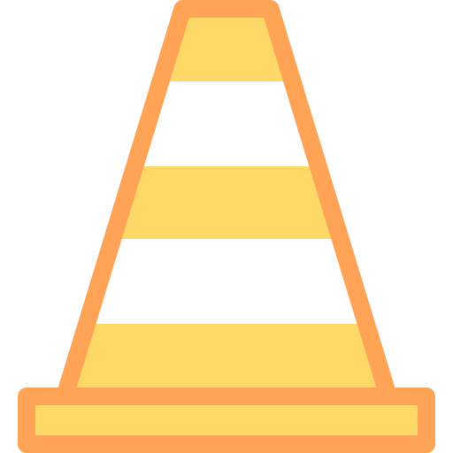 cono di traffico Detailed color Lineal color icona