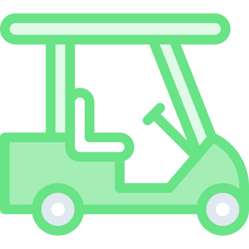 Golf cart Detailed color Lineal color icon