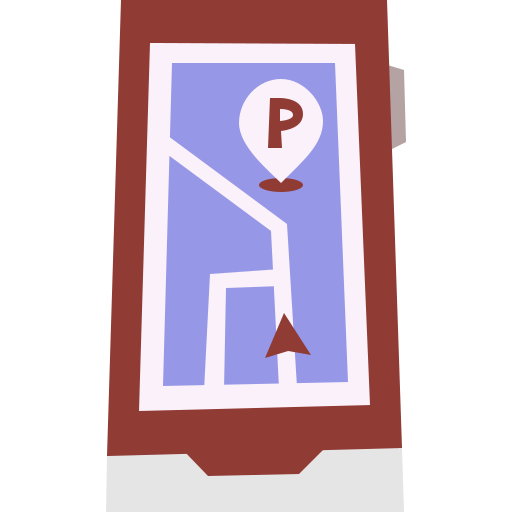 parcheggio Cartoon Flat icona