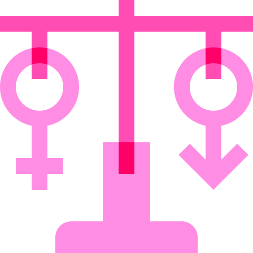 geslachtsgelijkheid Basic Sheer Flat icoon