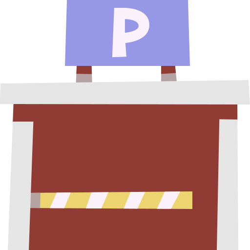 parking Cartoon Flat ikona