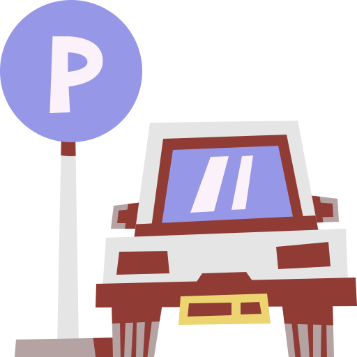 駐車中 Cartoon Flat icon