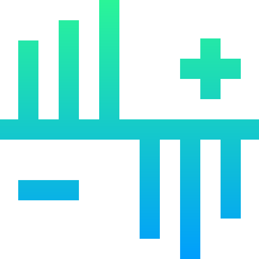 analytics Super Basic Straight Gradient Ícone