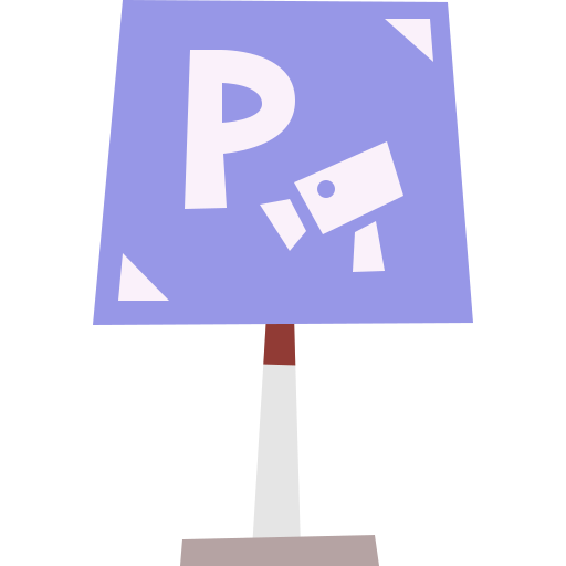 parcheggio Cartoon Flat icona