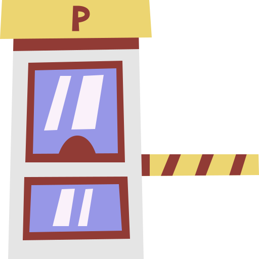 estacionamiento Cartoon Flat icono