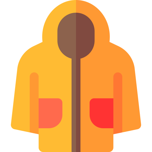 Raincoat Basic Rounded Flat icon
