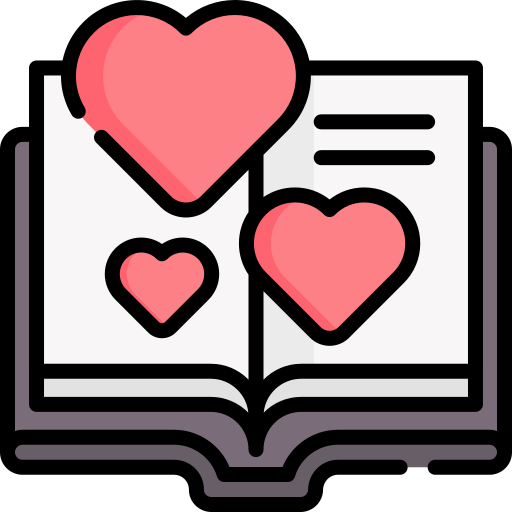 libros de amor Special Lineal color icono