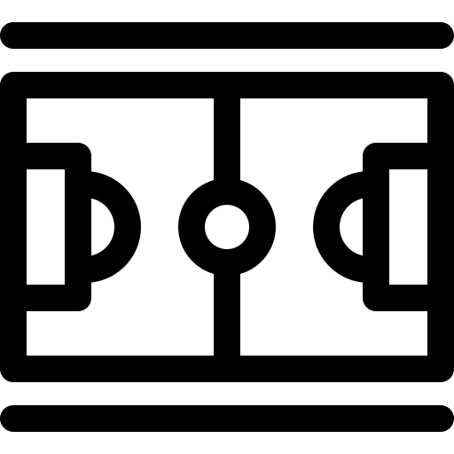 campo de futebol Basic Rounded Lineal Ícone