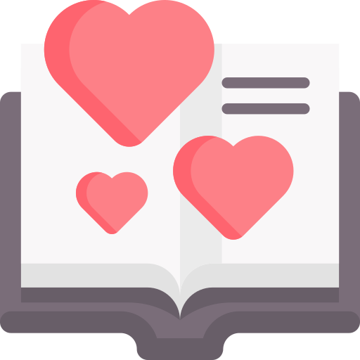 libros de amor Special Flat icono