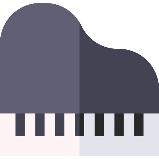 piano Basic Straight Flat Ícone