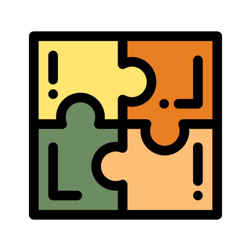 puzzelstukje Generic Outline Color icoon