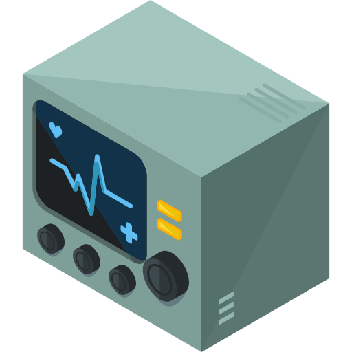 monitor de pulso cardiaco Roundicons Premium Isometric icono