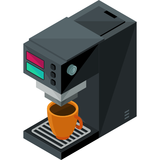 machine à café Roundicons Premium Isometric Icône