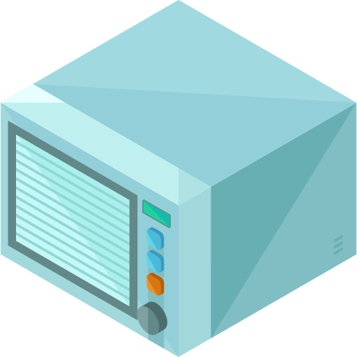 Microwave Roundicons Premium Isometric icon