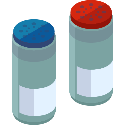 Salt and pepper Roundicons Premium Isometric icon