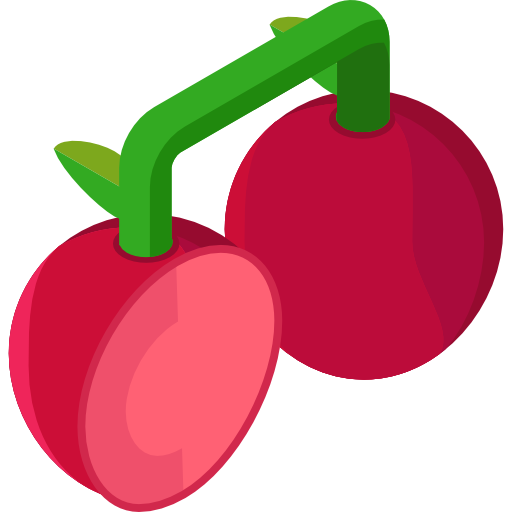 Cherries Roundicons Premium Isometric icon