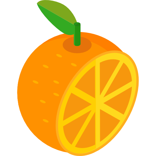 Апельсин Roundicons Premium Isometric иконка