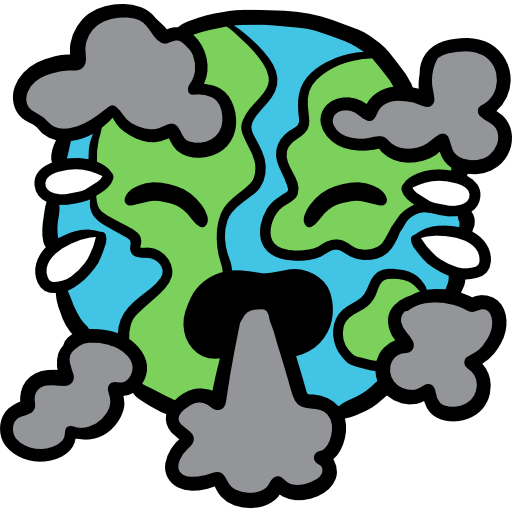 contaminación Hand Drawn Color icono