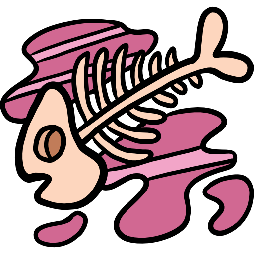 생선 뼈 Hand Drawn Color icon