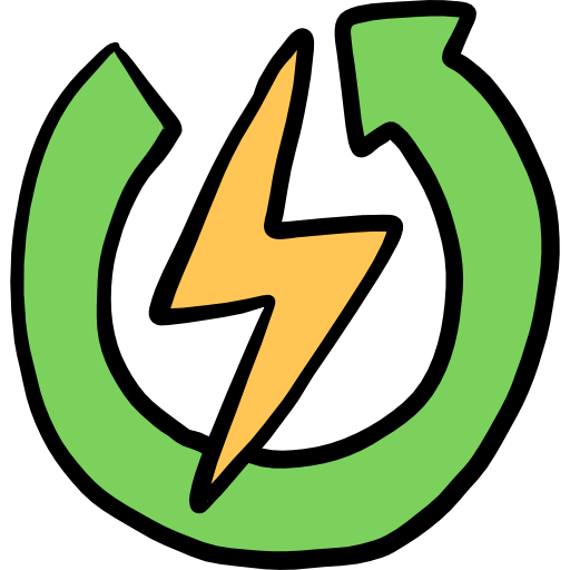 Thunderbolt Hand Drawn Color icon