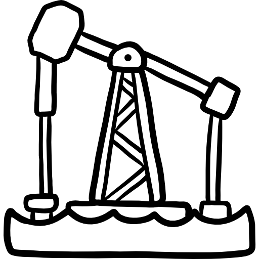 Ölpumpe Hand Drawn Black icon