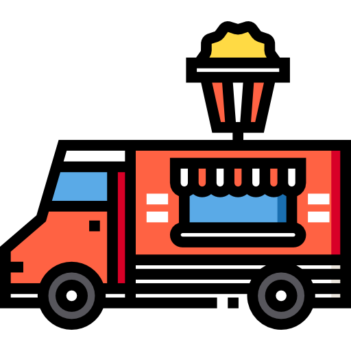 Popcorn truck Detailed Straight Lineal color icon