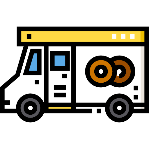 Doughnut truck Detailed Straight Lineal color icon