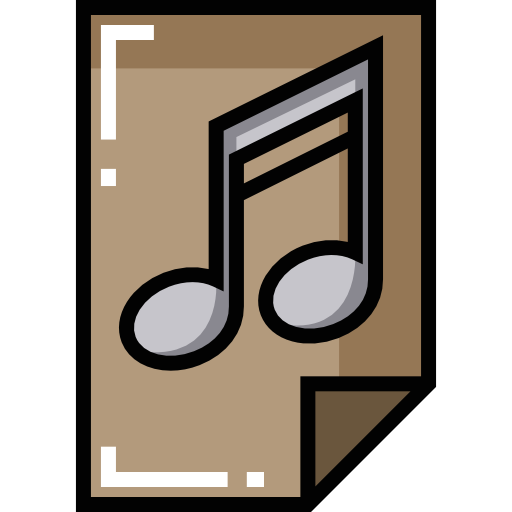 Музыкальный файл Detailed Straight Lineal color иконка