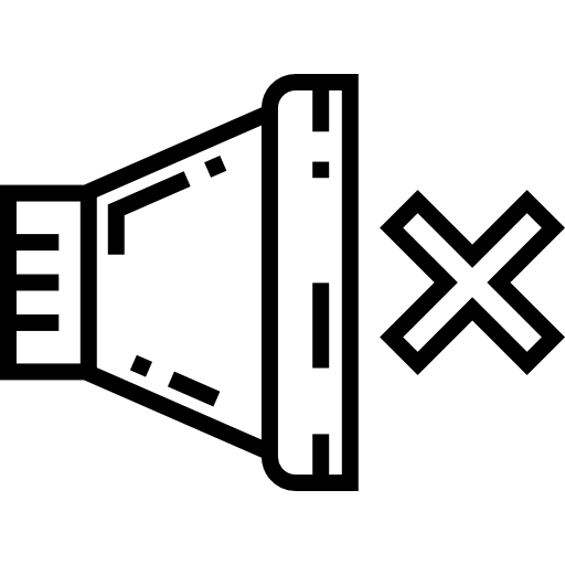 muet Detailed Straight Lineal Icône