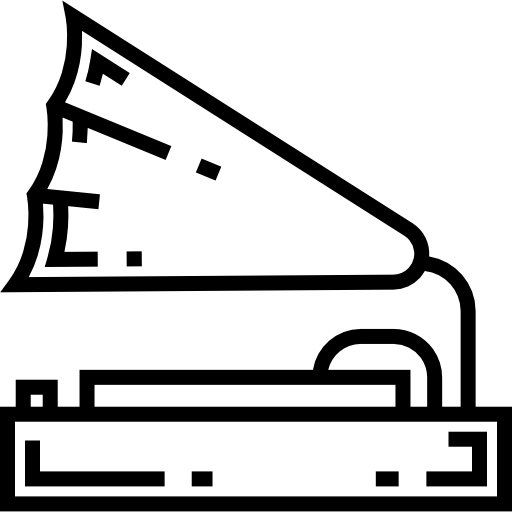 gramofon Detailed Straight Lineal ikona