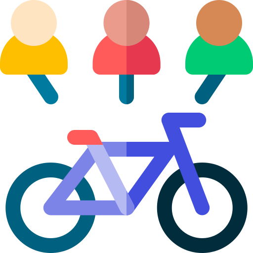 alquiler de bicicletas Basic Rounded Flat icono