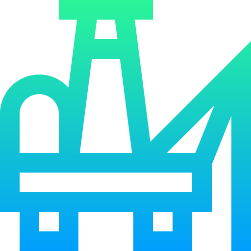 Oil platform Super Basic Straight Gradient icon